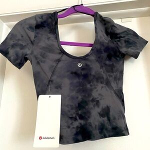 Lululemon Align Tee NWT Sz 2 DDPG Marble Tie Dye Acid Wash